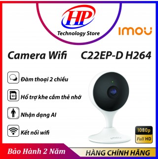 Camera IP Wifi IMOU C22EP 2MP âm thanh báo động  lưu trữ thẻ nhớ đàm thoại giọng nói 2 chiều  cài đặt dẽ dàng nhỏ gọn