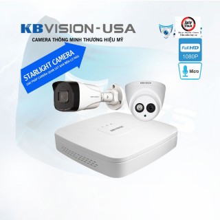 Camera trọn bộ 2 con giá rẻ chất lượng  hiệu KBvision