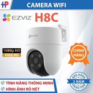 Camera Wifi CS-H8C Ezviz 2MP xoay 360 dùng ngoài trời -Ánh sáng màu nhìn đêm
