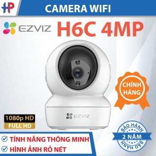 Camera Wifi H6C Ezviz 4MP xoay 360 dùng trong nhà -Hỗ trợ thẻ nhớ lưu trữ