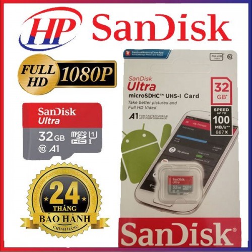 Top thẻ nhớ sandik 32GB lưu trữ dữ liệu cho camera giá rẻ chính hãng tốc độ nhanh bền bỉ theo thời gian