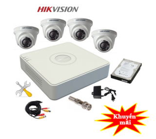 trọn bộ 4 camera hikvision  giá rẻ tại  quận 6