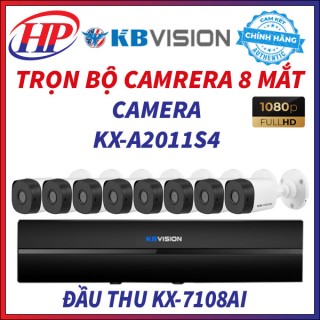 Trọn gói bộ 8 mắt camera Kbvision kx-A2011s4 giá rẻ chính hãng  dùng cho  nhà xưởng